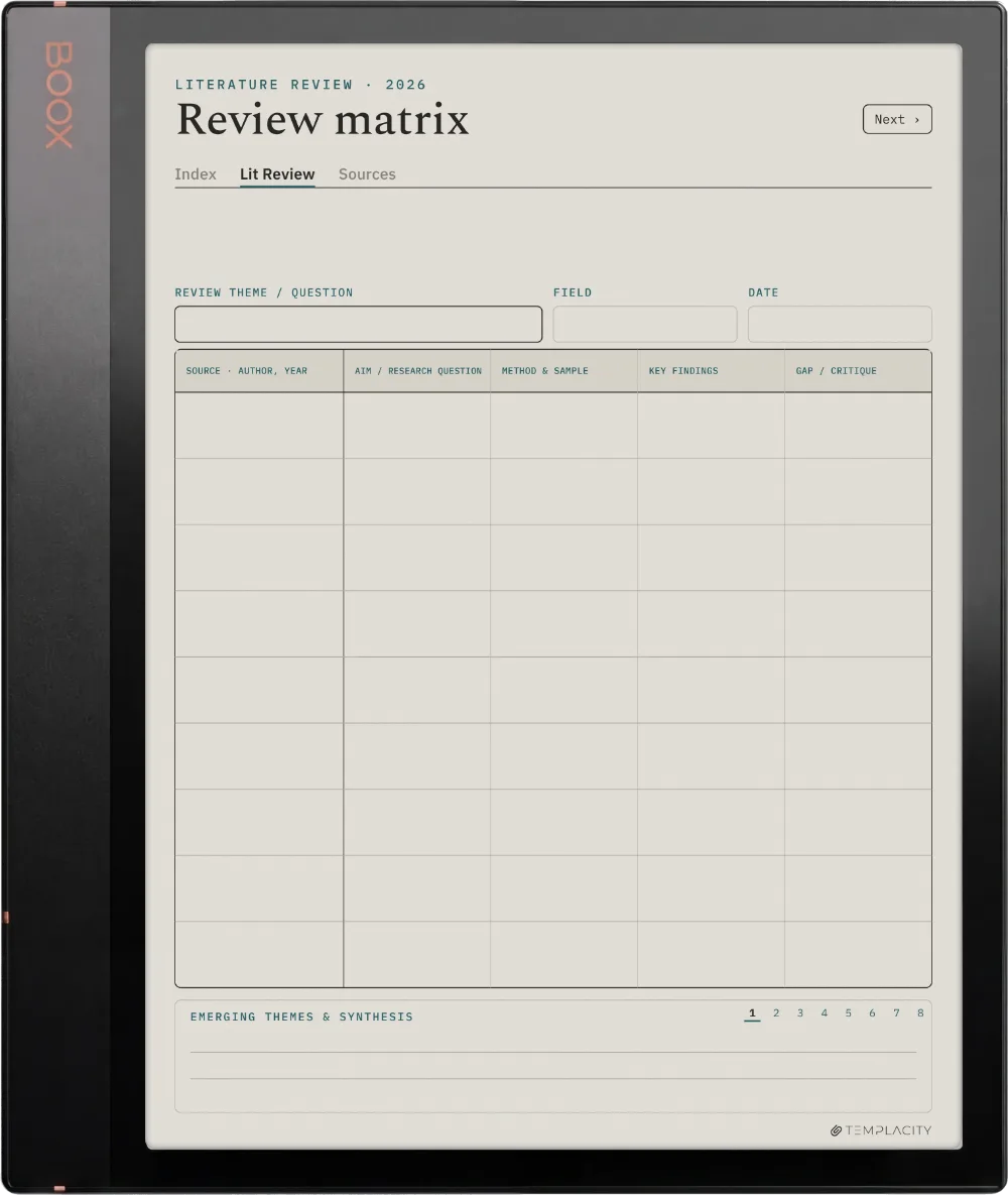 The Planner The Synthesis Matrix