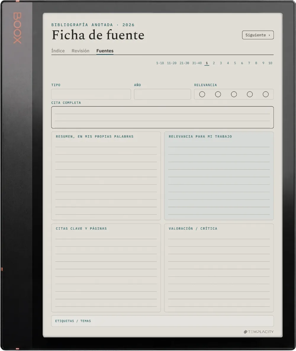 The Planner · Revisión bibliográfica Boox Note Air3 C página 2