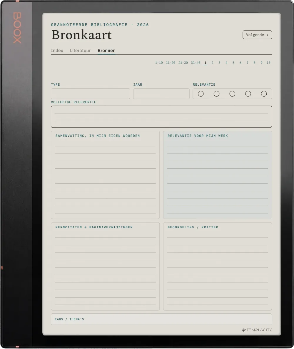 The Planner · Literatuurreview Boox Note Air3 C pagina 2