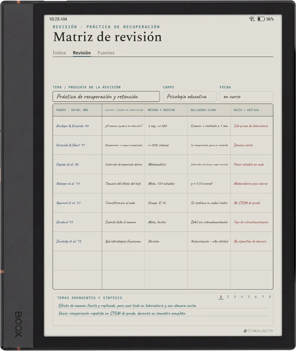 The Planner en el Boox Note Air4 C