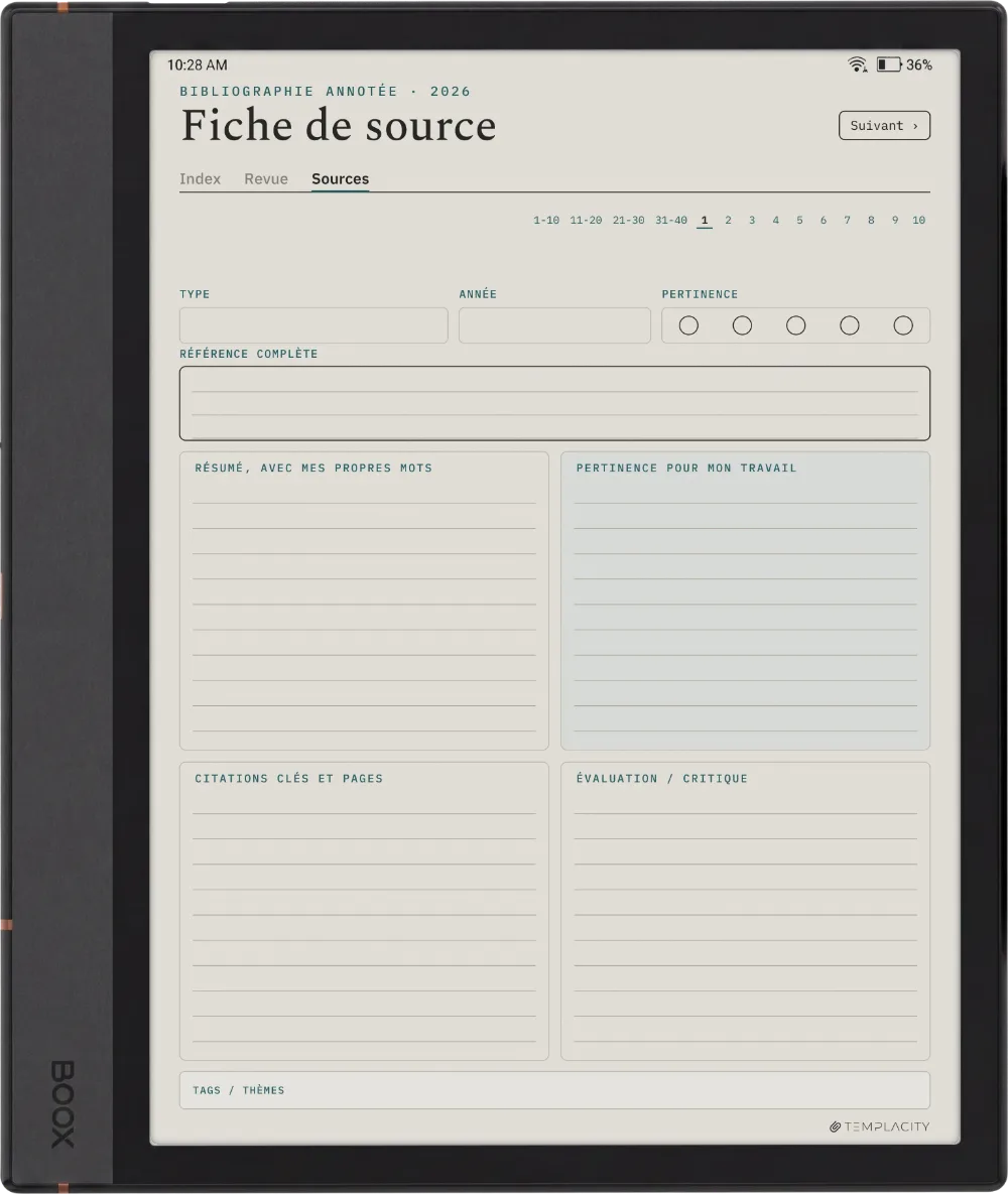 The Planner · Revue de littérature Boox Note Air4 C page 2