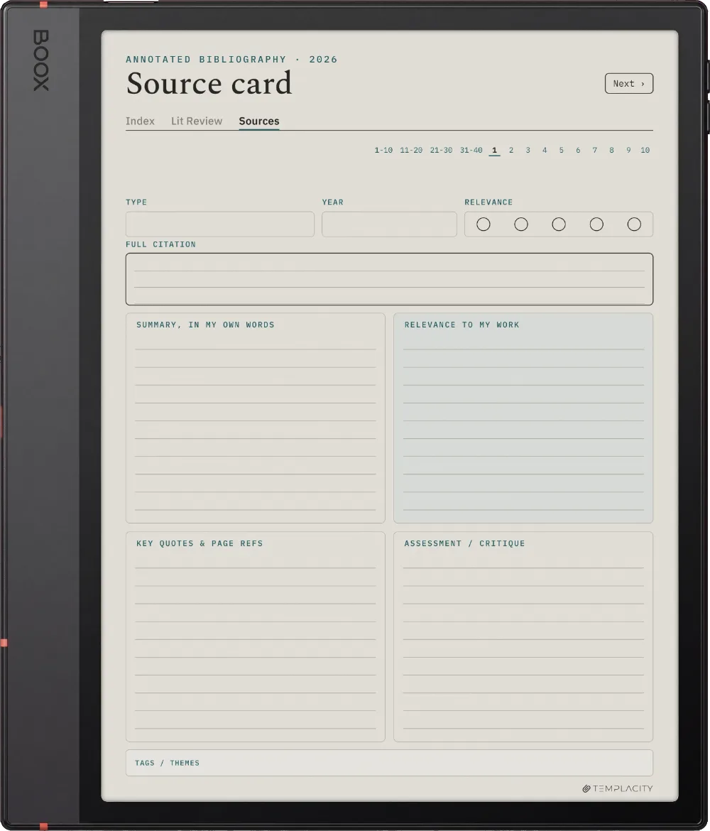 The Planner · Literature Review Boox Note Air5 C page 2