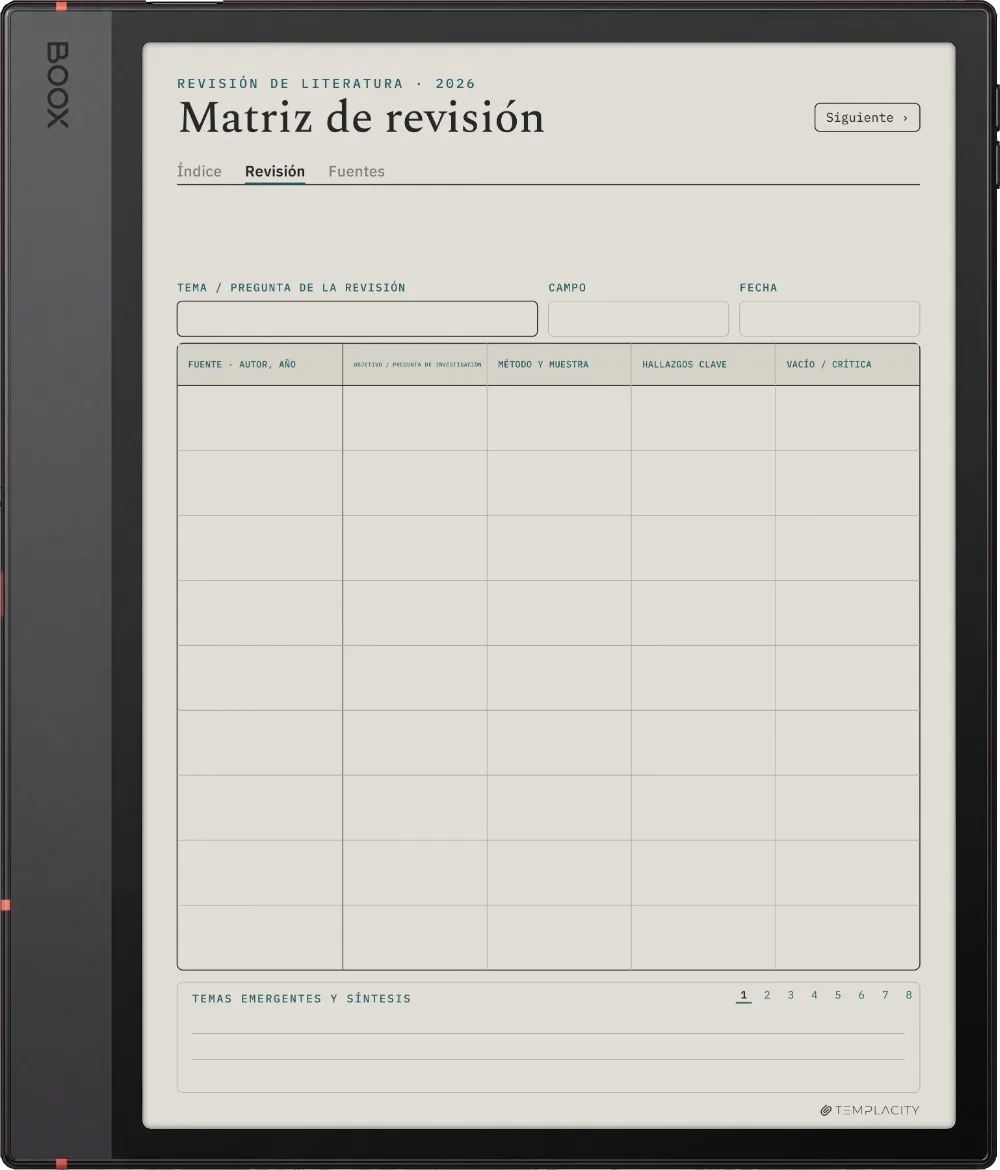 The Planner · Revisión bibliográfica Boox Note Air5 C página 1