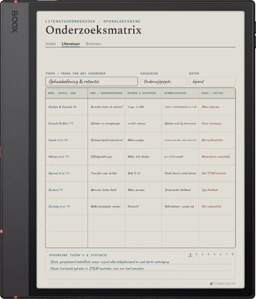 The Planner op de Boox Note Air5 C