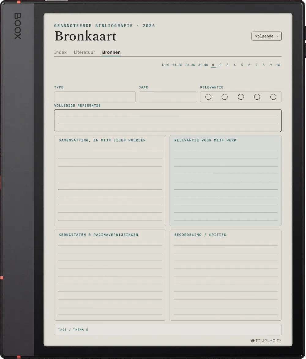 The Planner · Literatuurreview Boox Note Air5 C pagina 2