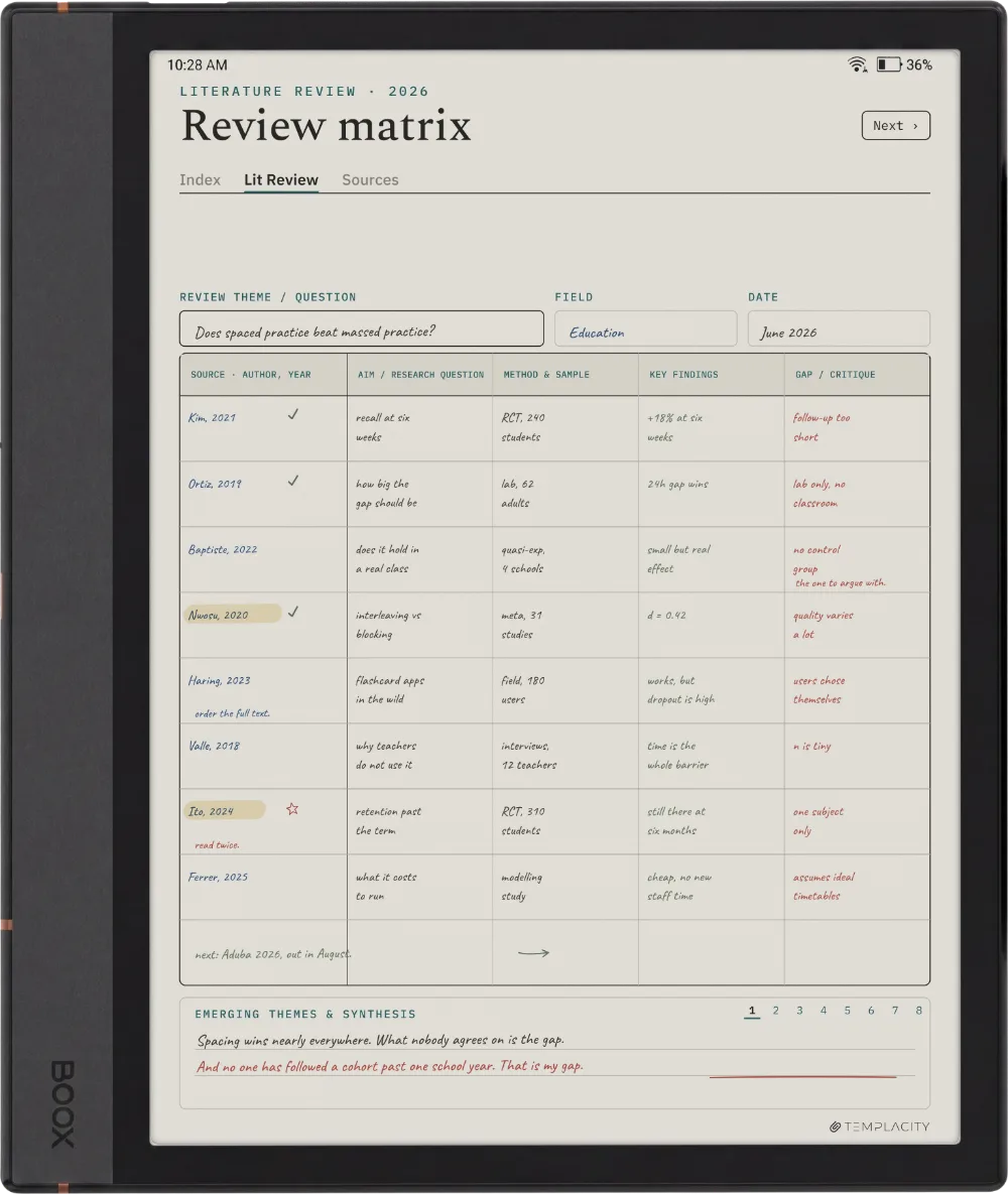 The Planner on the Boox Note Max