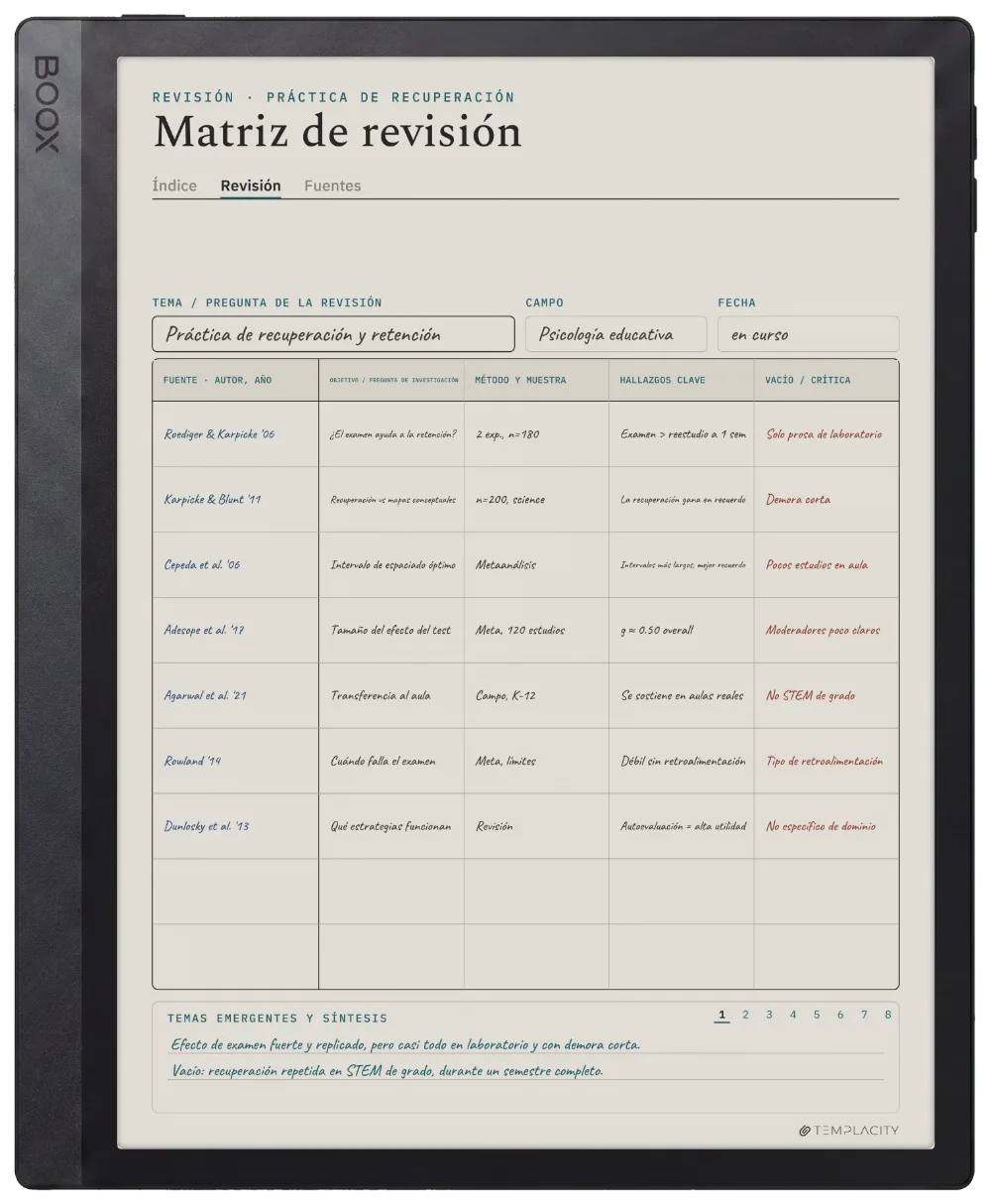 The Planner en el Boox Tab Ultra C Pro