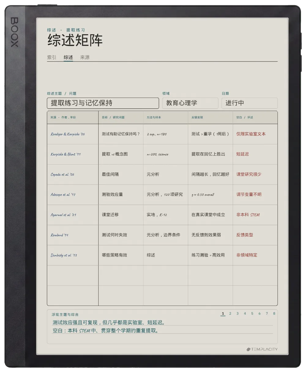 Boox Tab Ultra C Pro 上的规划本