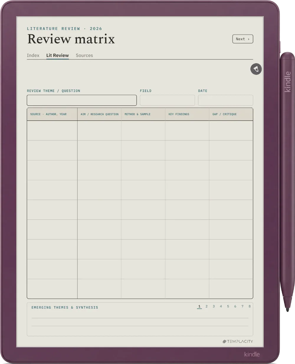 The Planner The Synthesis Matrix