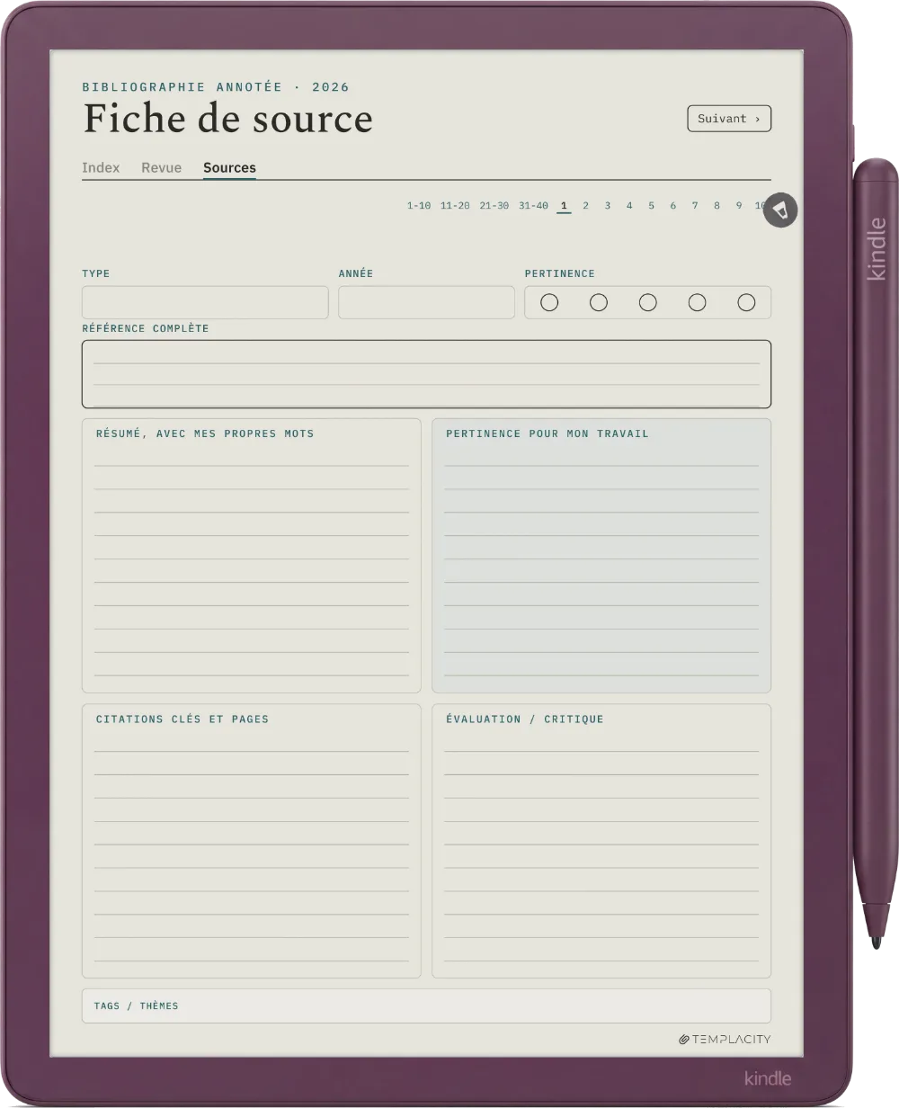 The Planner · Revue de littérature Kindle Scribe Colorsoft page 2