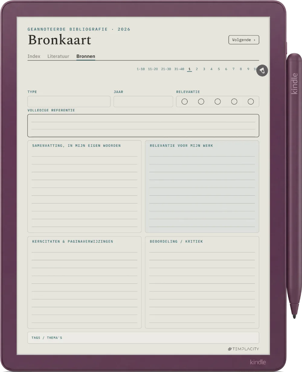 The Planner · Literatuurreview Kindle Scribe Colorsoft pagina 2