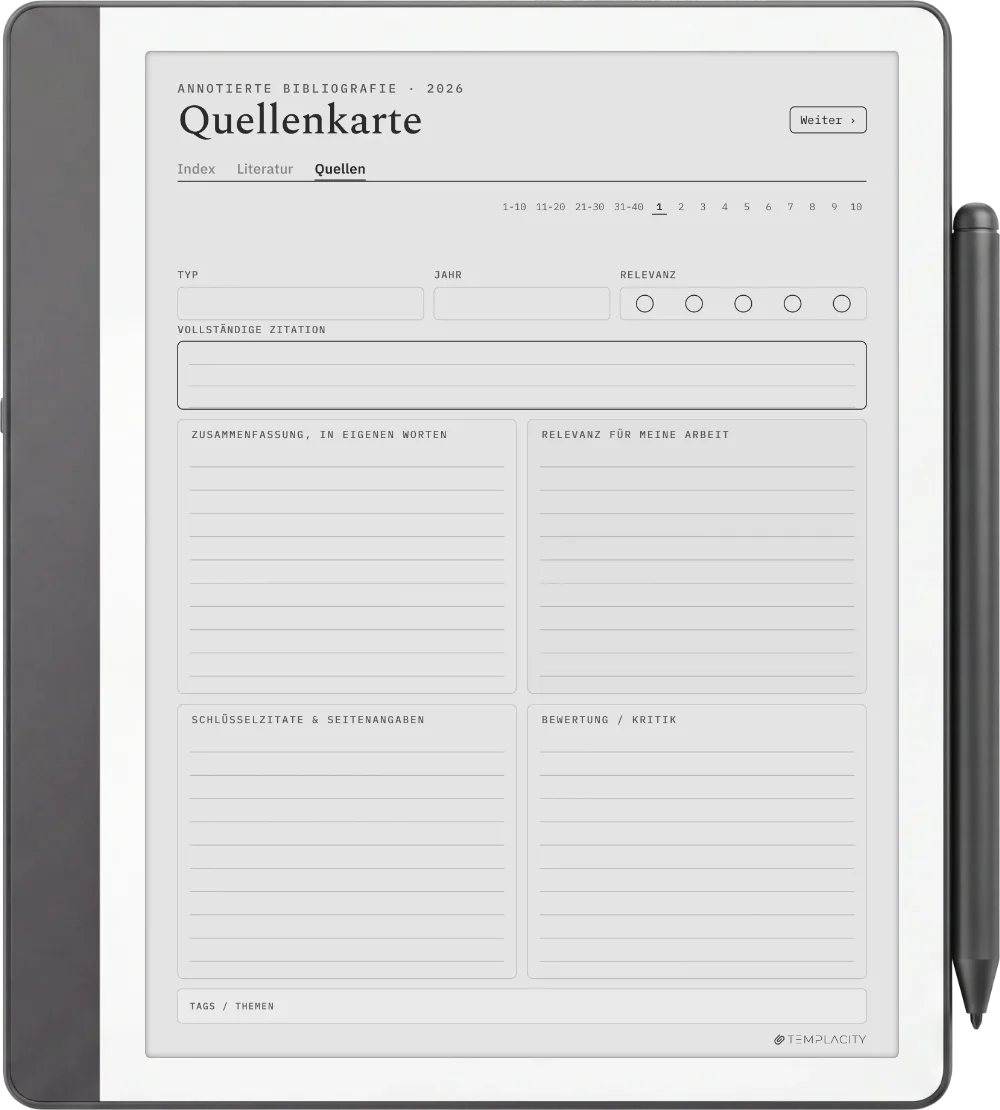 The Planner · Literaturrecherche Kindle Scribe Seite 2