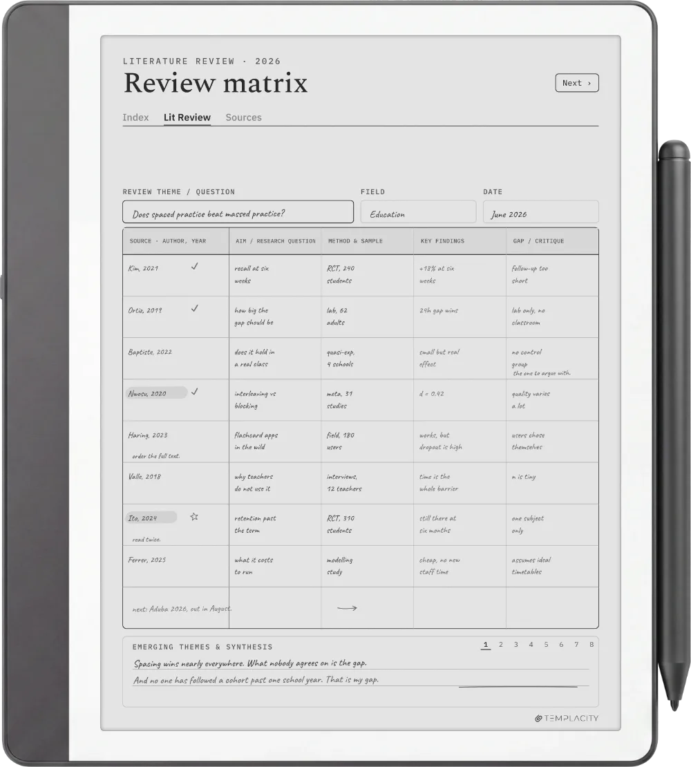 The Planner on the Kindle Scribe