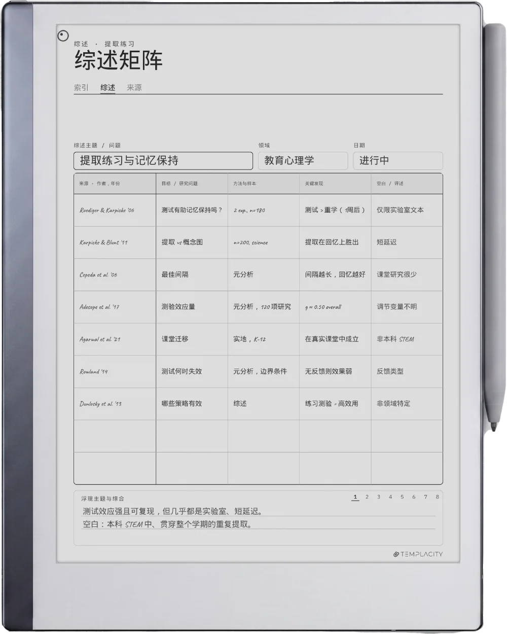 reMarkable 2 上的规划本