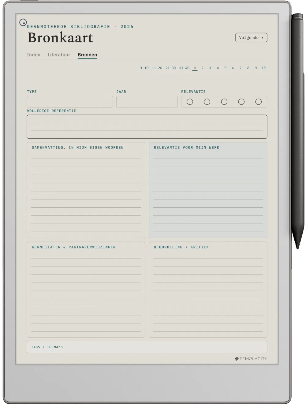 The Planner · Literatuurreview reMarkable Paper Pro pagina 2
