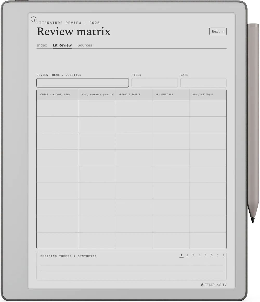 The Planner The Synthesis Matrix