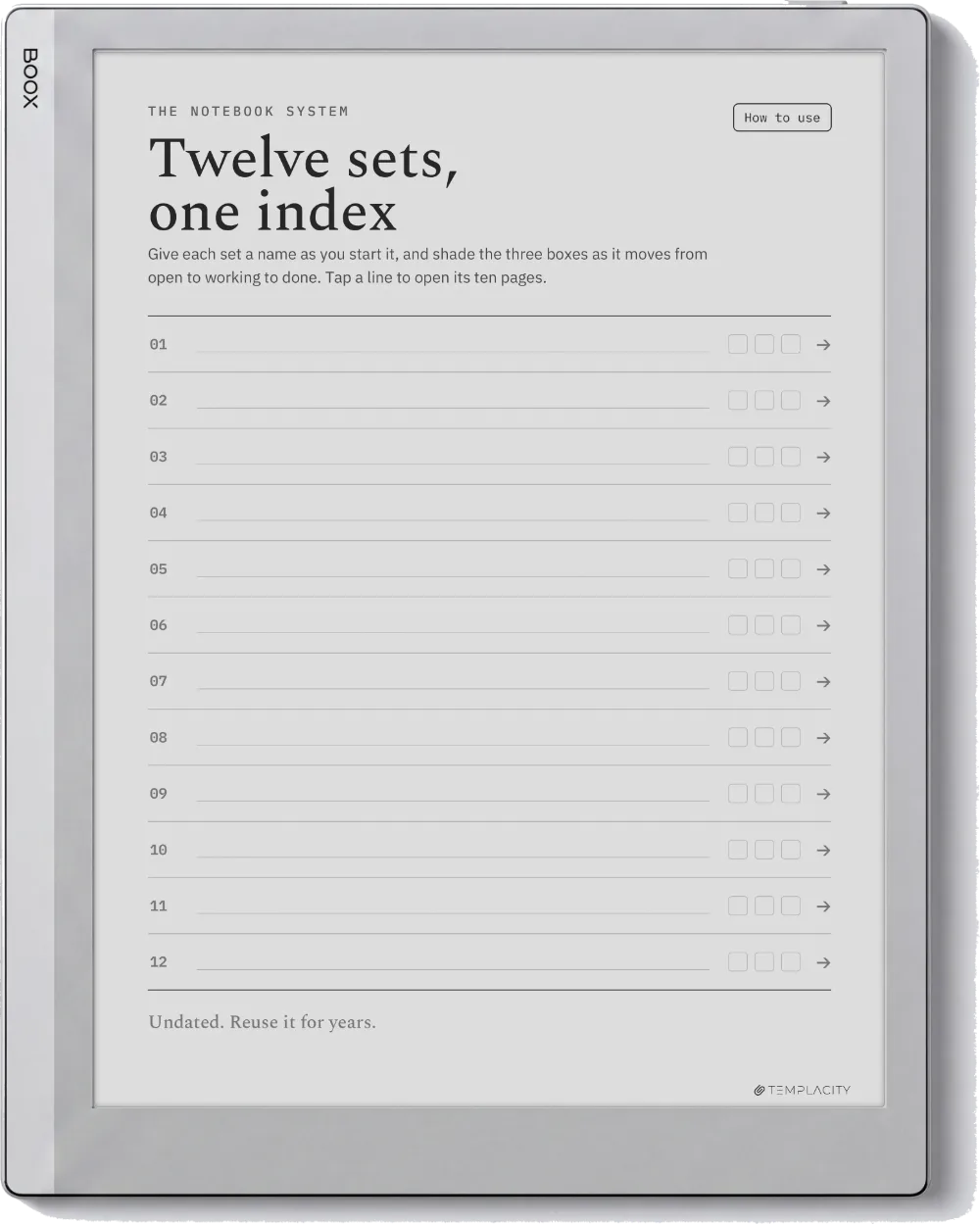 The Planner The Index