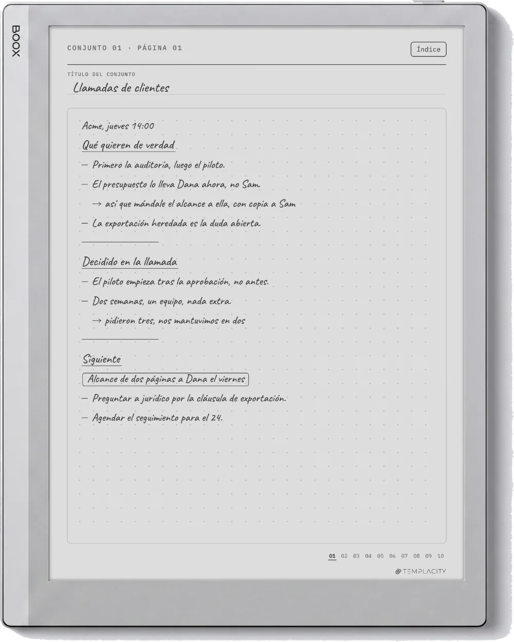The Planner en el Boox Go 10.3