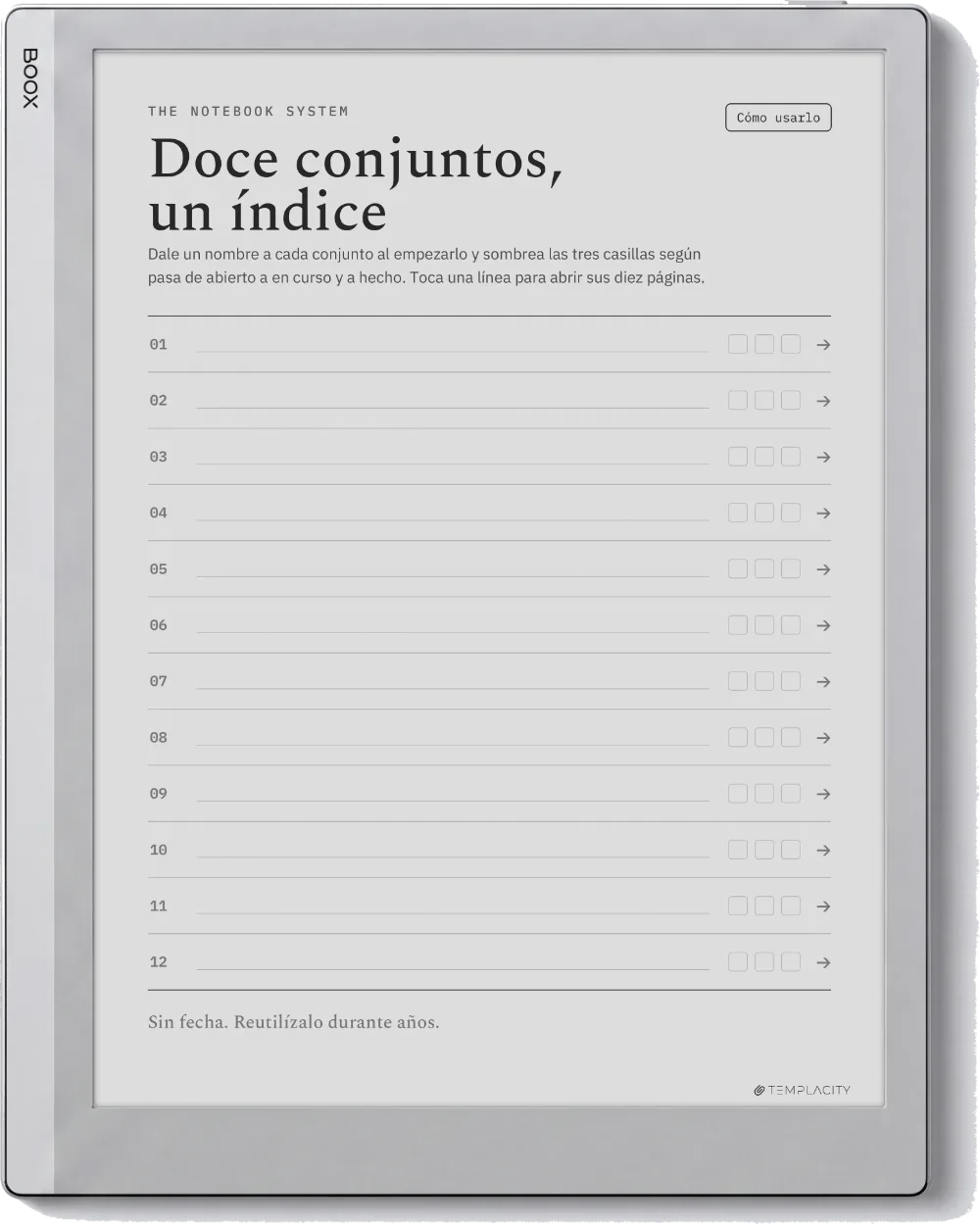 The Planner El índice