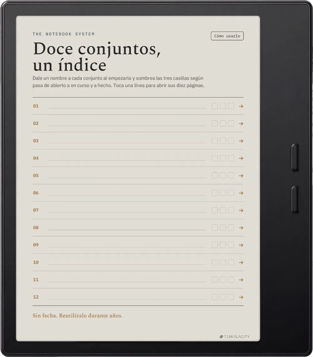 The Planner El índice