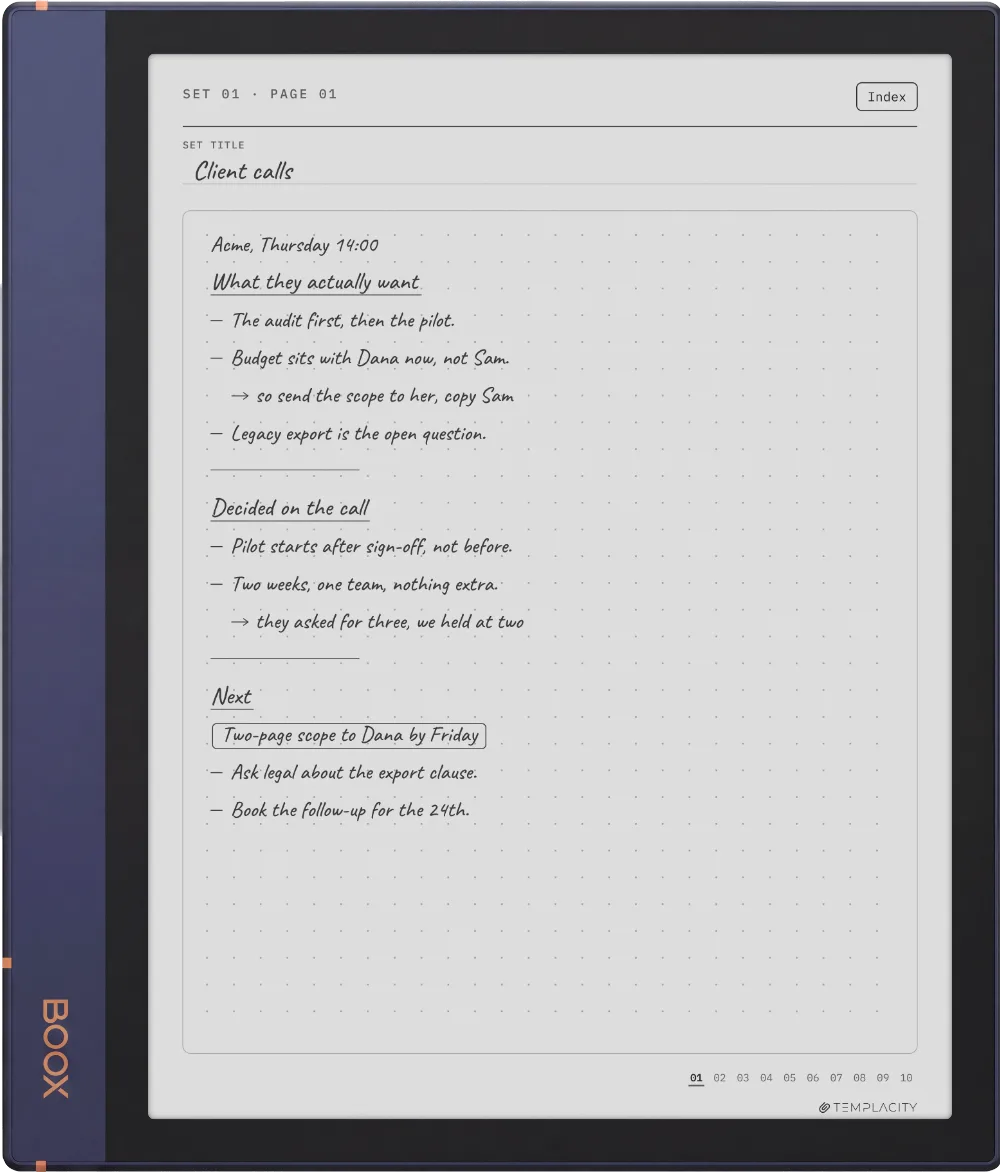 The Planner on the Boox Note Air2