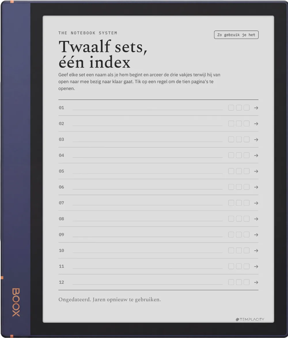 The Planner · Notebook System Boox Note Air2 pagina 1