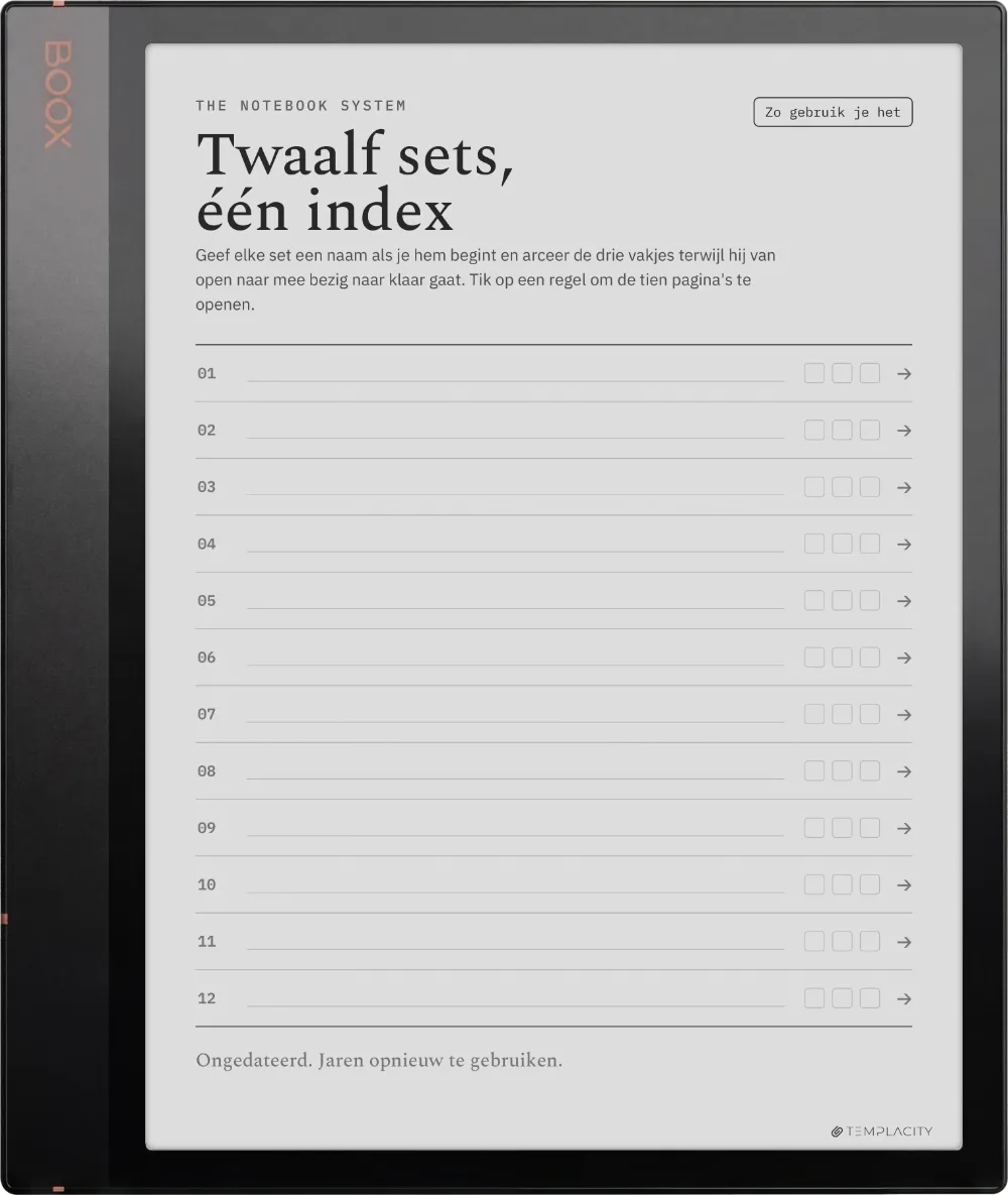 The Planner · Notebook System Boox Note Air 3 pagina 1