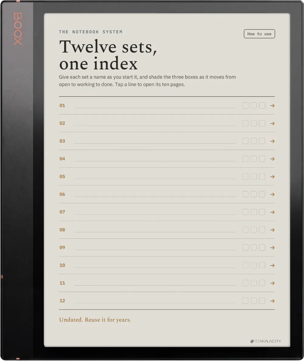 The Planner The Index
