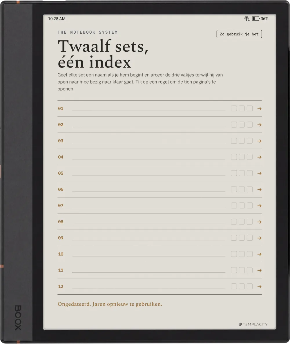 The Planner · Notebook System Boox Note Air4 C pagina 1