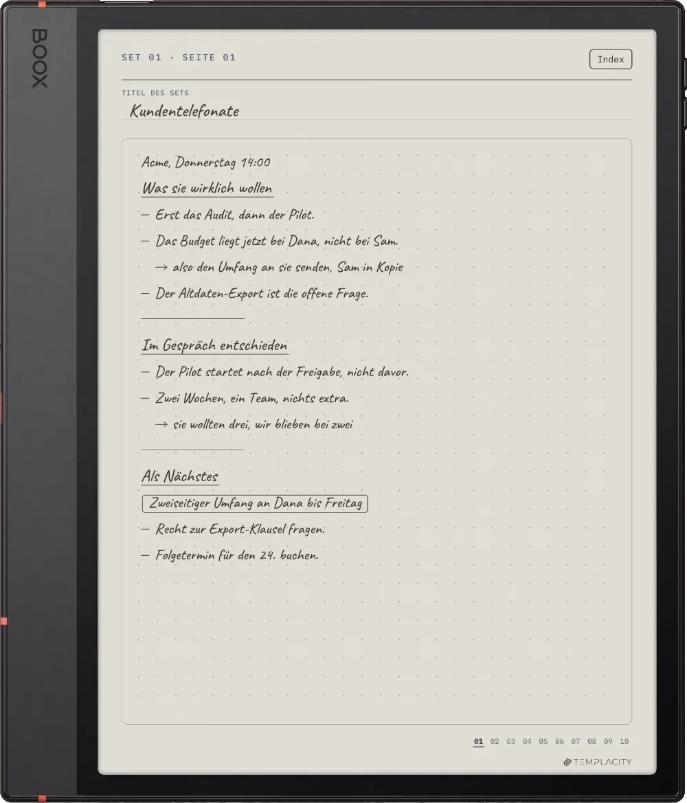 The Planner auf dem Boox Note Air5 C