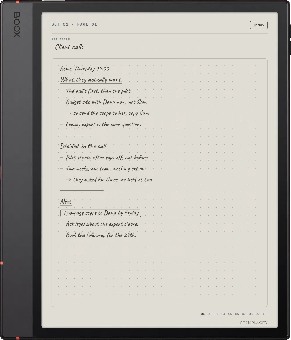 The Planner on the Boox Note Air5 C