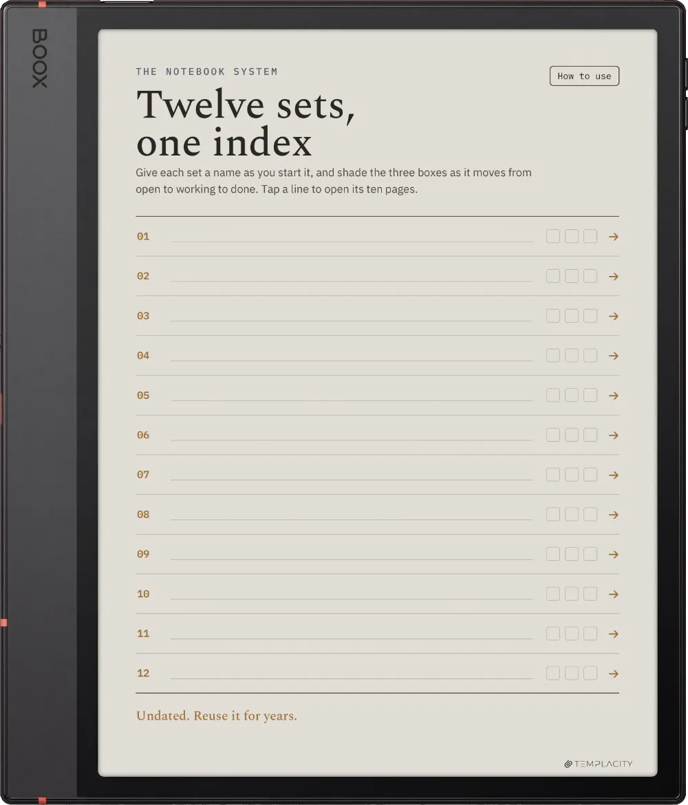 The Planner The Index