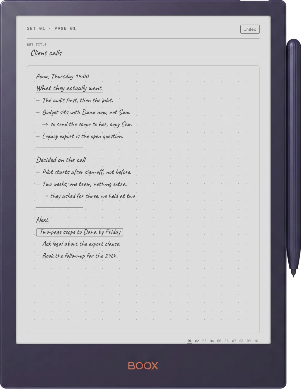 The Planner on the Boox Note5