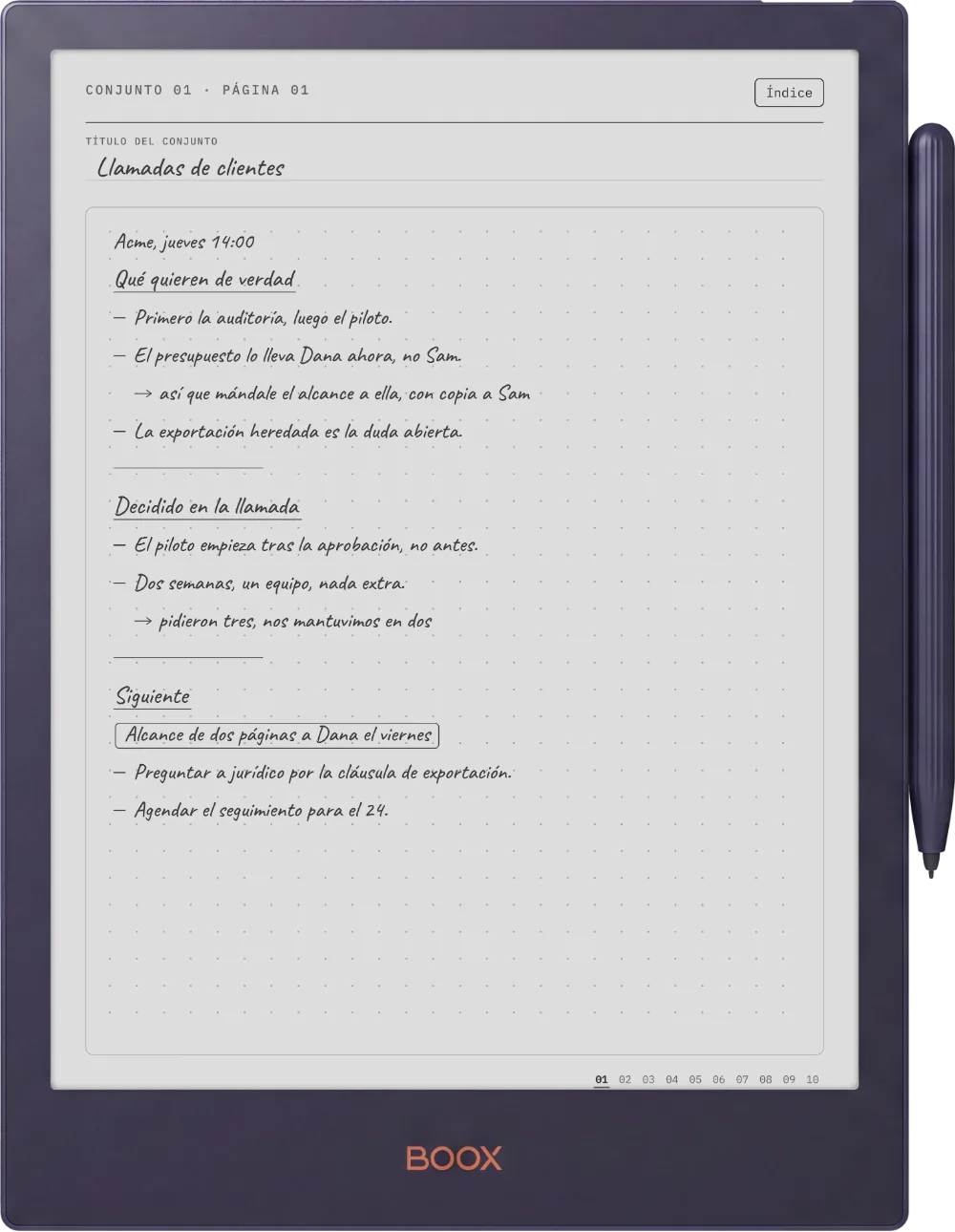 The Planner en el Boox Note5