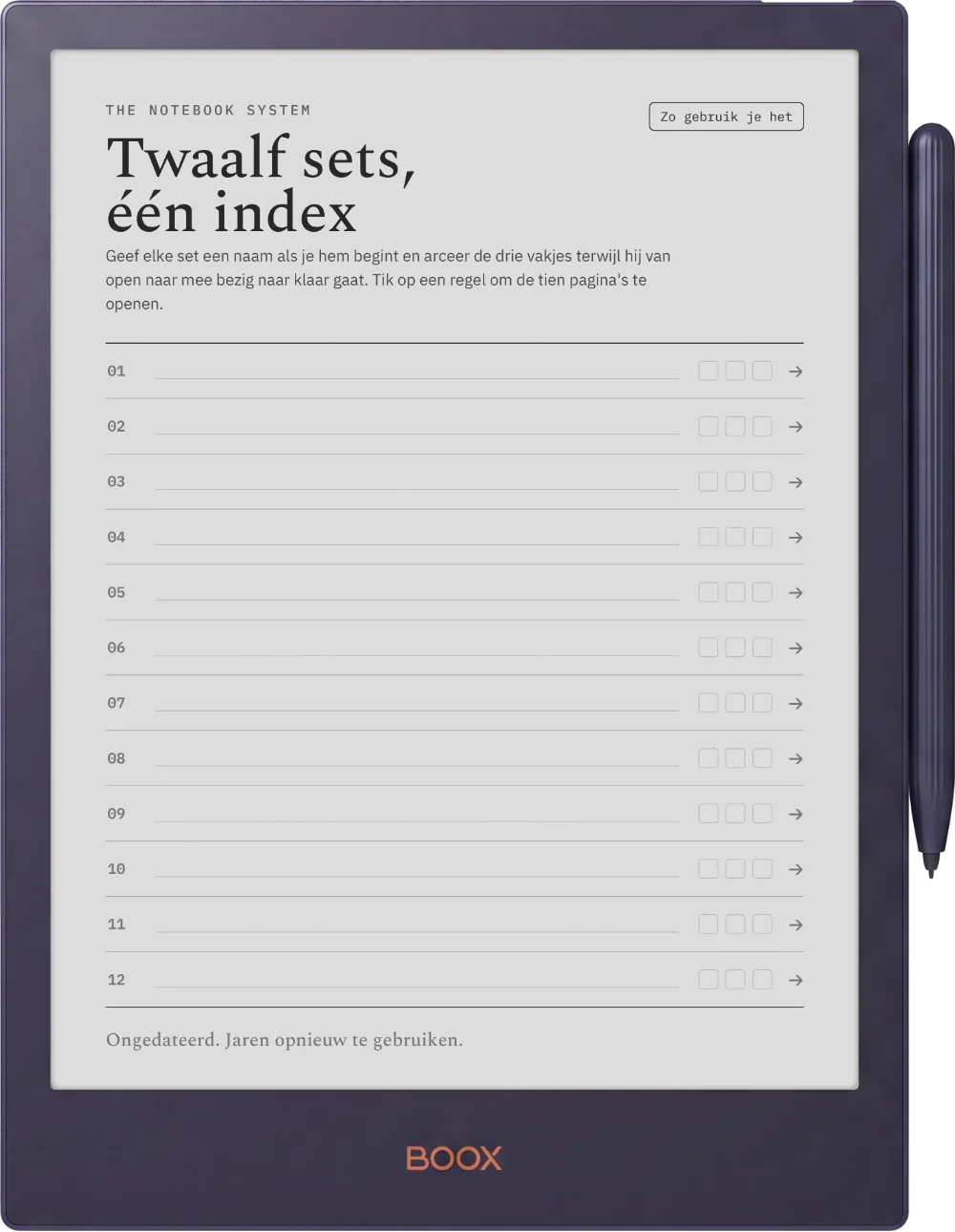 The Planner · Notebook System Boox Note5 pagina 1
