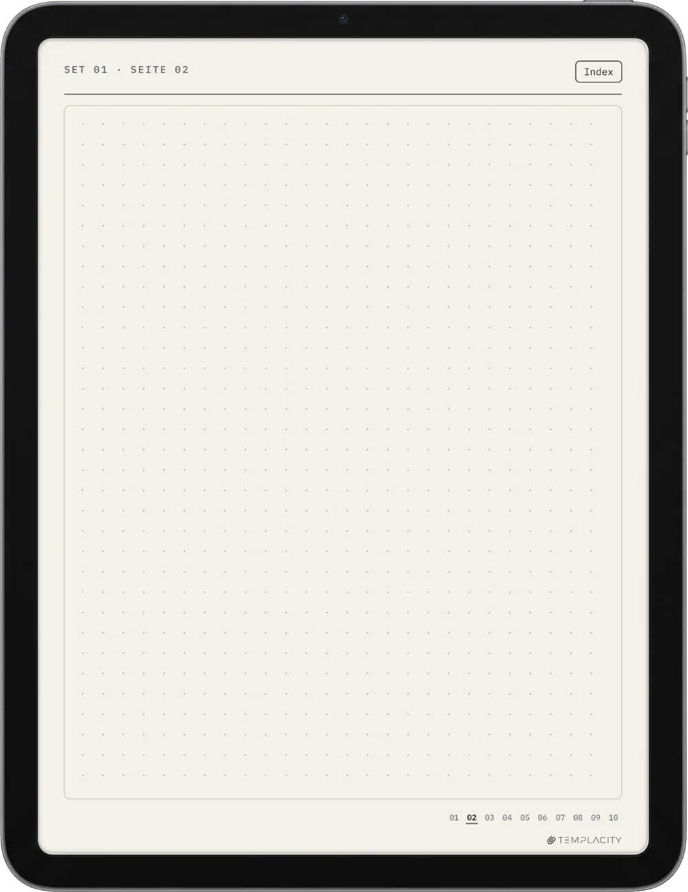 The Planner · Notizbuch-System iPad Seite 3