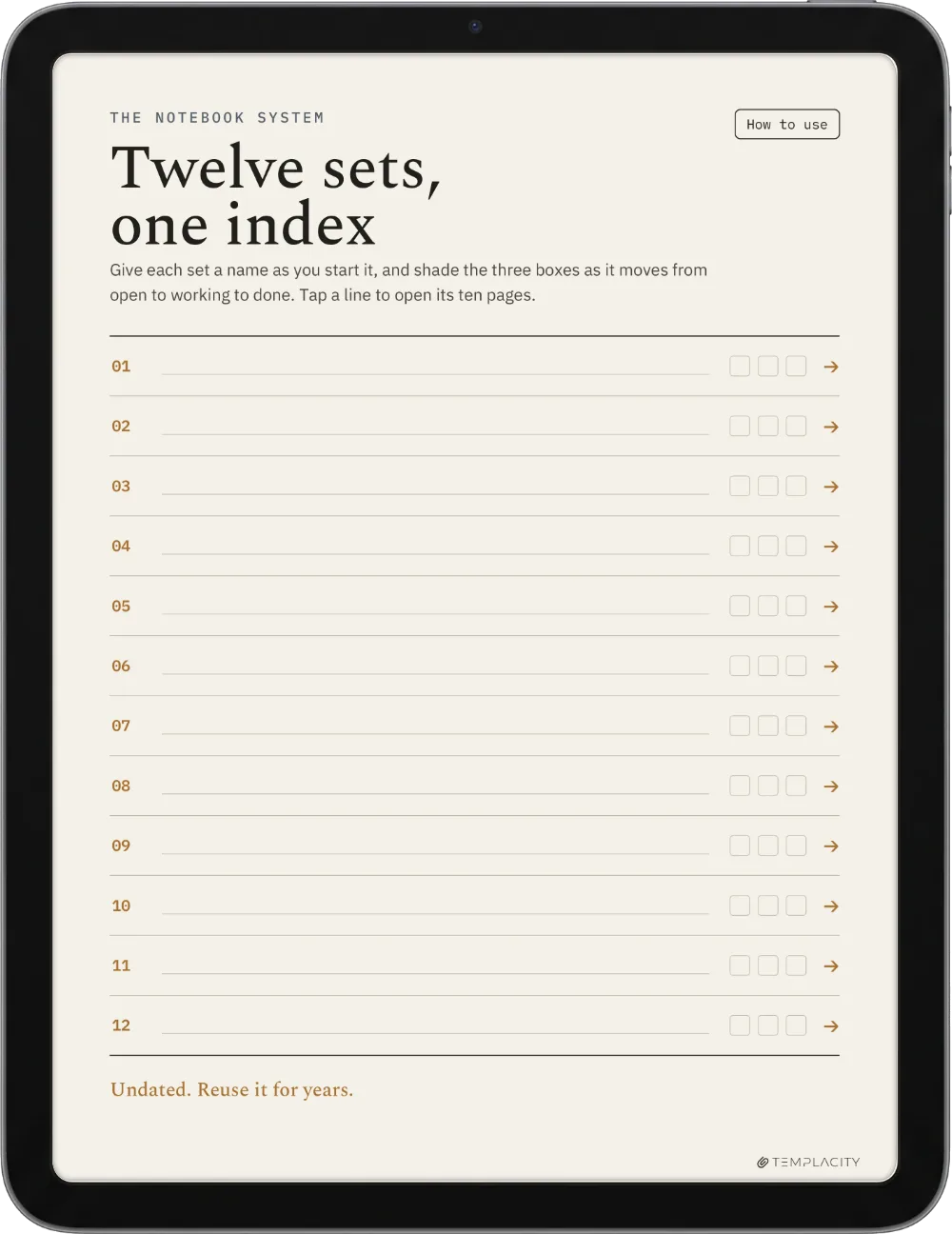 The Planner The Index