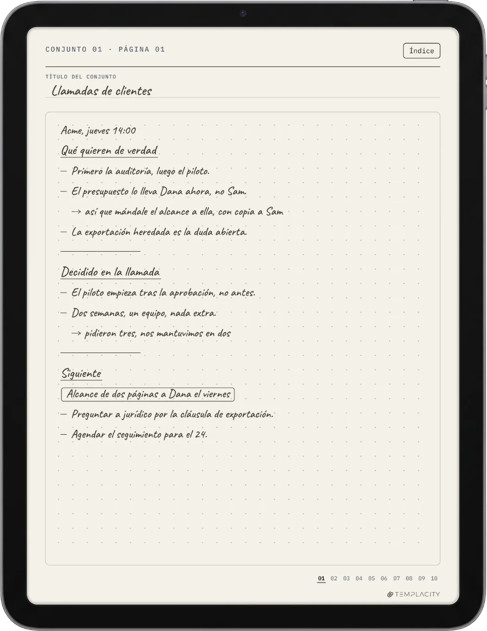 The Planner en el iPad