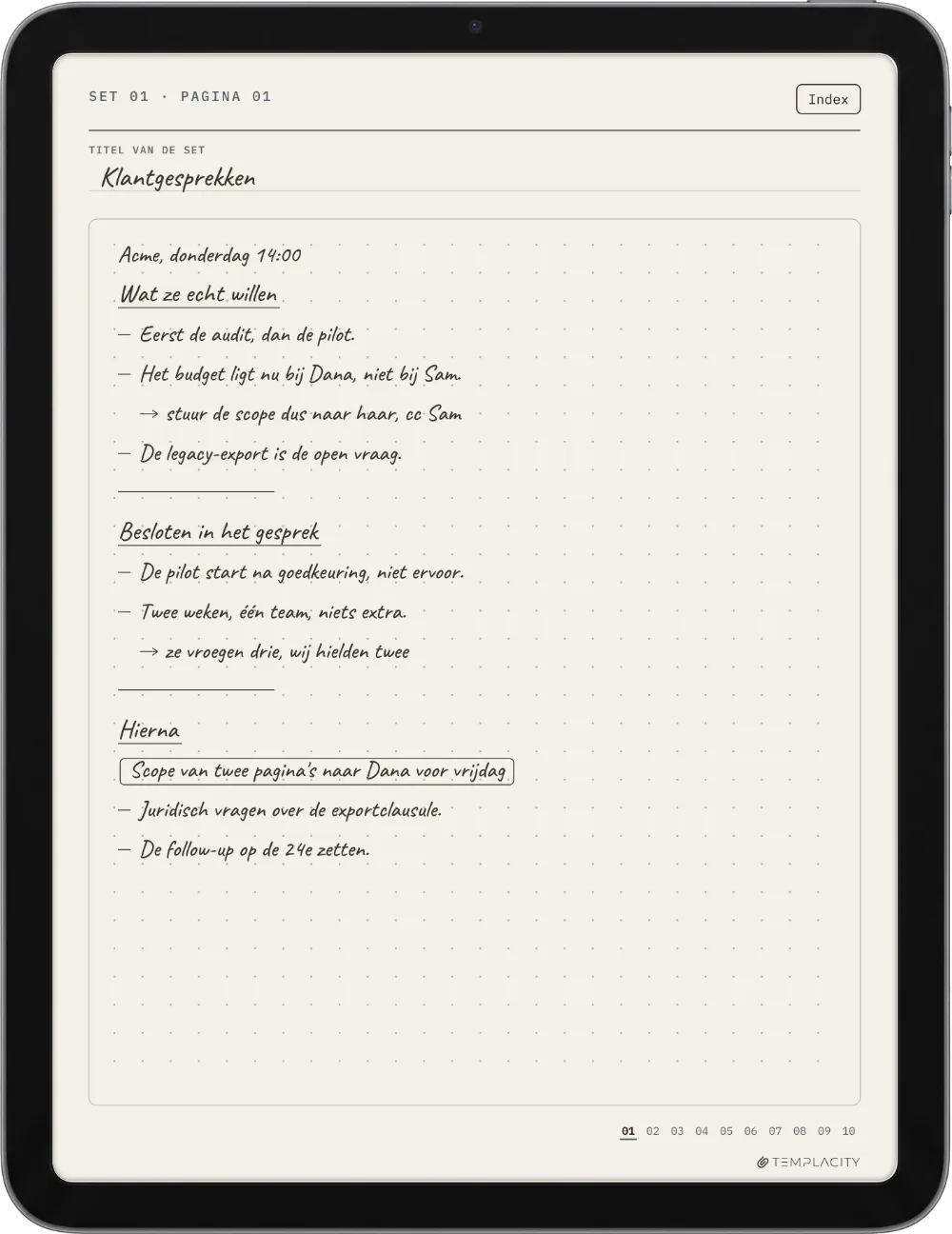 The Planner op de iPad