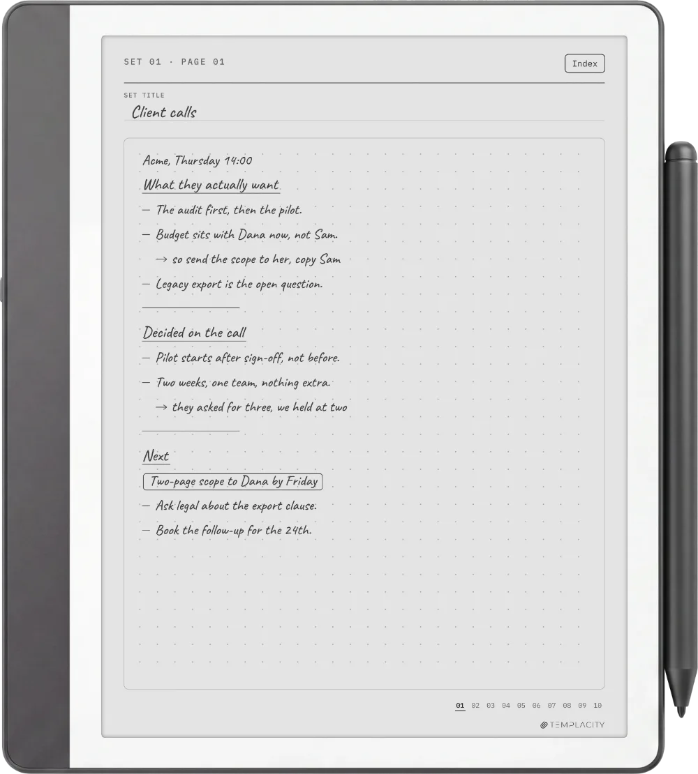 The Planner on the Kindle Scribe