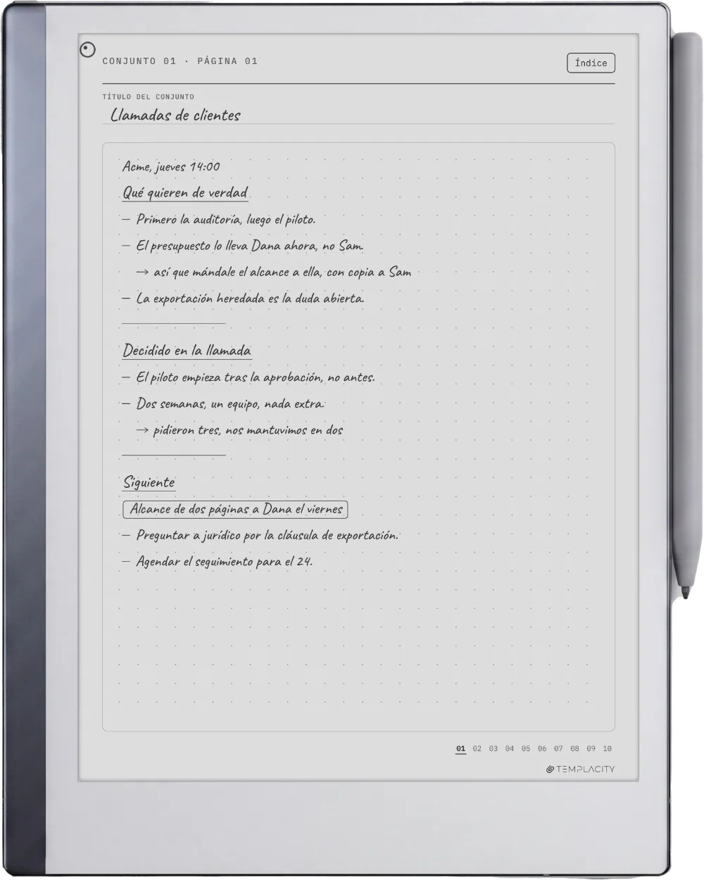 The Planner en el reMarkable 2