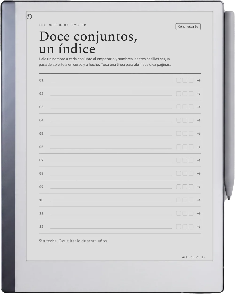 The Planner El índice