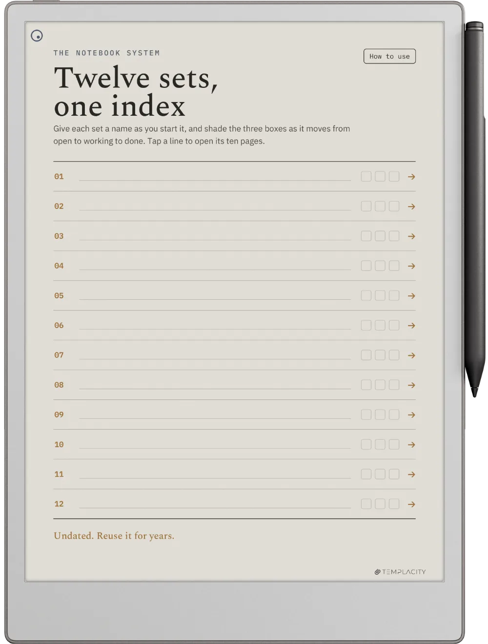 The Planner The Index
