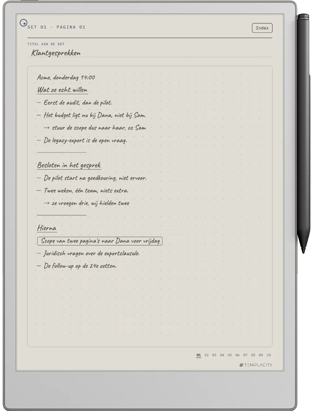 The Planner op de reMarkable Paper Pro