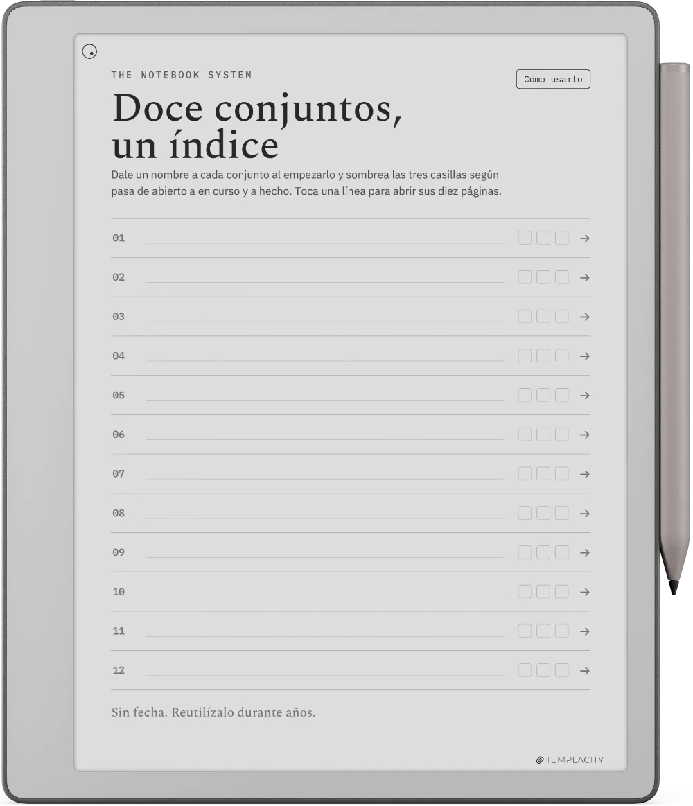 The Planner · Notebook System reMarkable Paper Pure página 1