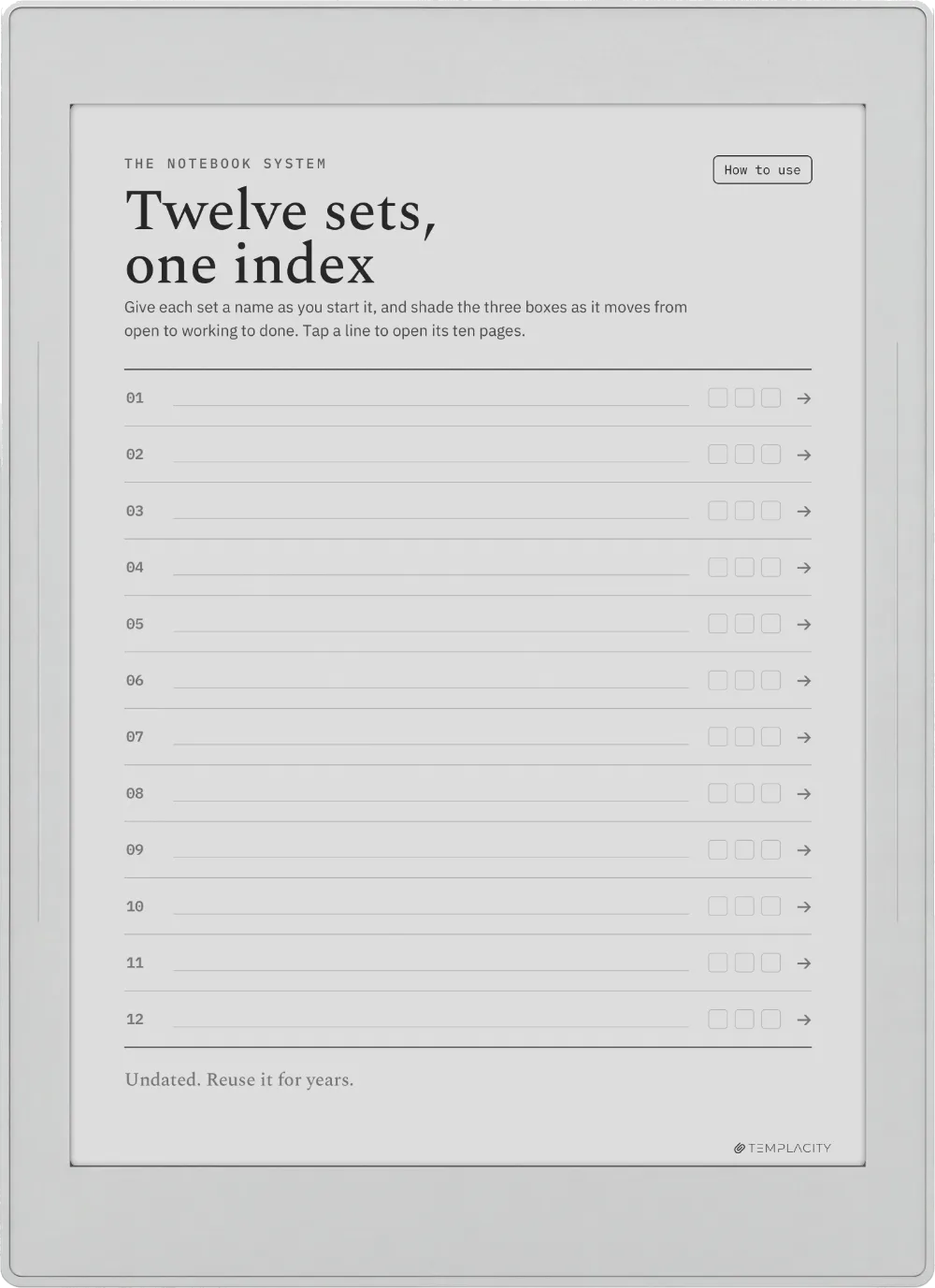 The Planner The Index