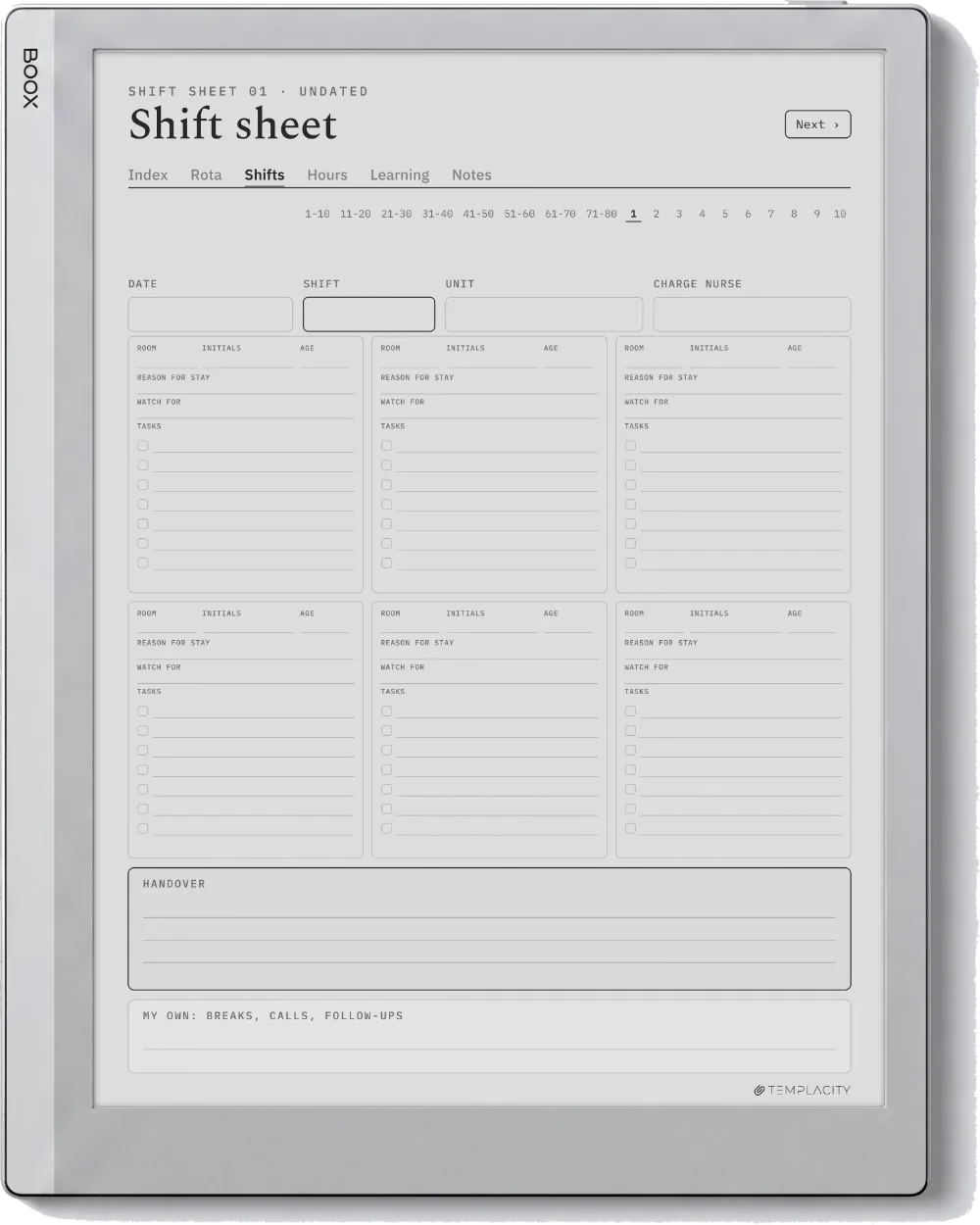 The Planner on the Boox Go 10.3