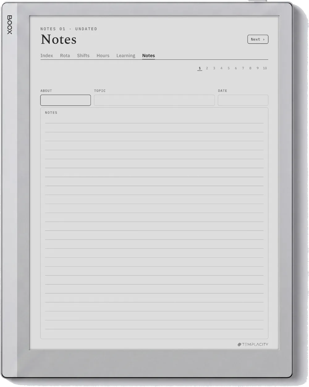 The Planner · Nurse Shift Boox Go 10.3 page 5