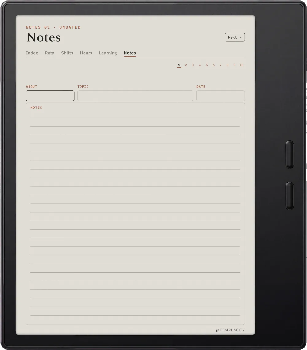 The Planner · Nurse Shift Boox Go Color 7 (Gen II) page 5