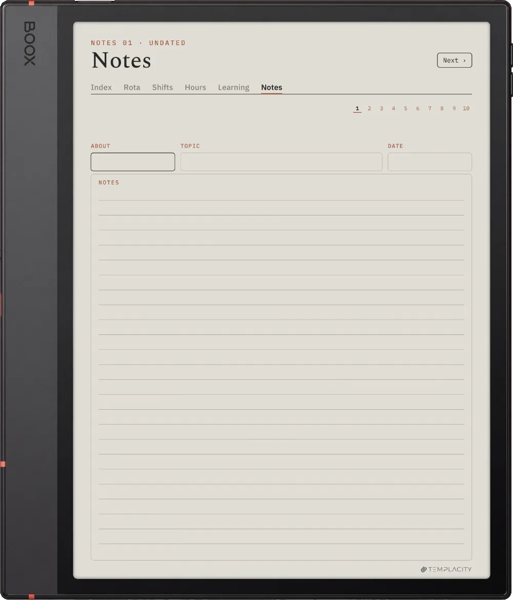 The Planner · Nurse Shift Boox Note Air5 C page 5